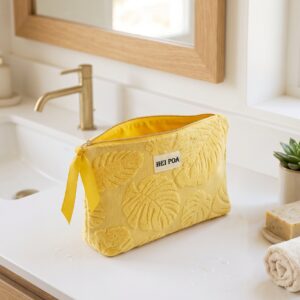 Trousse éponge jaune